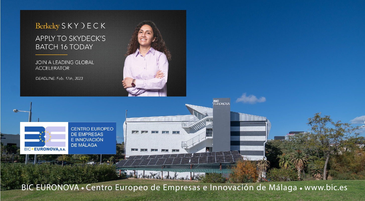 BIC Euronova busca dos Startups malagueñas para nuevo programa de aceleración de Berkeley SkyDeck en Estados Unidos y Europa.